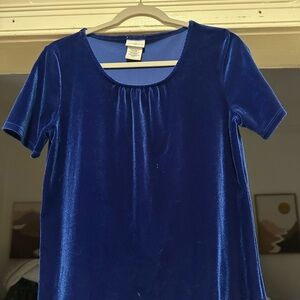 1990’s Blue Velvet Women's Top